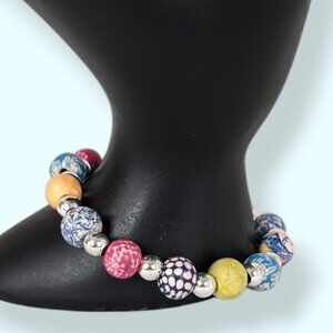 Viva Beads Colourful Clay Stretch Bracelet